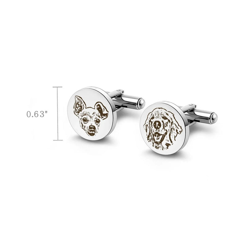 Custom Cuff Links - Pet Portrait Cufflinks - Memorial Cuff Links - Groom Gift from Bride - Personalized Gift For Him