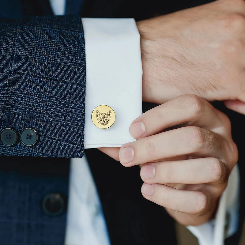 Custom Cuff Links - Pet Portrait Cufflinks - Memorial Cuff Links - Groom Gift from Bride - Personalized Gift For Him