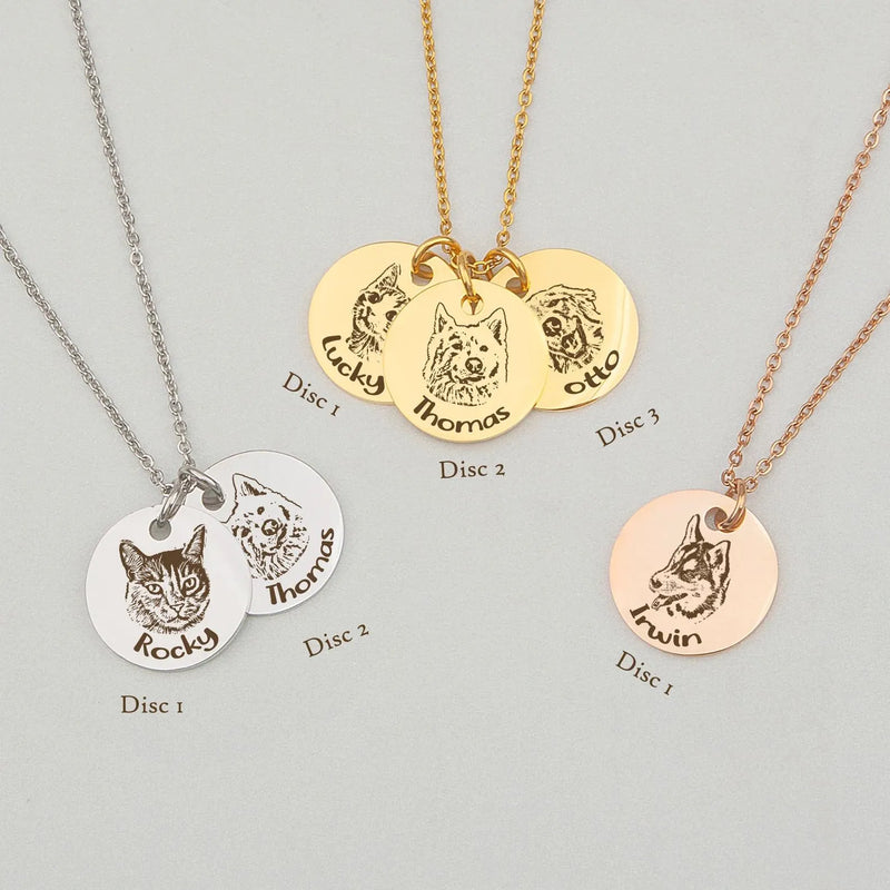Pet Portrait Custom Dog Necklace - Custom Pet Necklace -Handmade Jewelry Personalized Mothers Day Gift Pet Mom Gift - Dog Necklace for Women