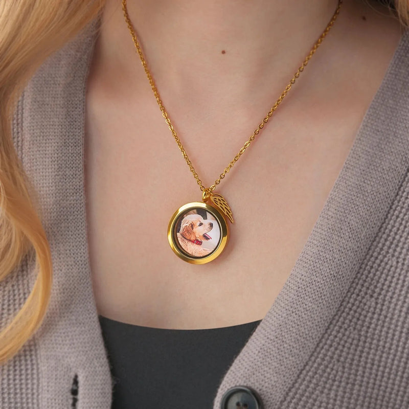 Gifts for Grandma - Pets Locket Necklace - Locket Necklace With Photo - Locket Necklace Personalized - Dog Memorial Gift