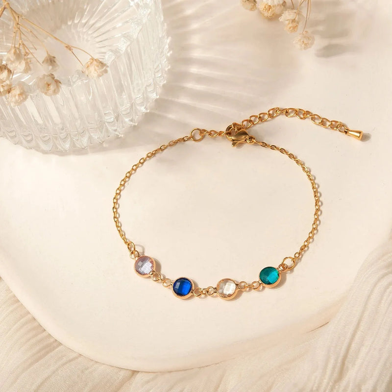 Family Birthstone Bracelet - Mom Bracelet Personalized Birthstone Jewelry - Charm Bracelet Handmade Jewelry Personalized Mothers Day Gifts