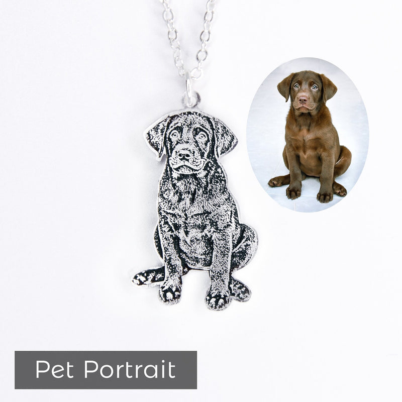 Custom Dog Portrait Necklace, Personalized Pet Photo Necklace, Pet Memorial Necklace, Picture Necklace, Personalized Gift, Mother Day Gift,Pet Lover Gift,Pet Memorial Jewelry