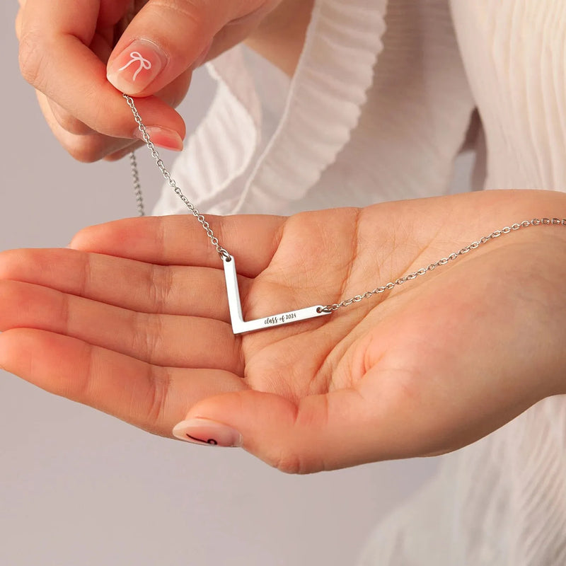 Best Friend Graduation Gift - Personalized Graduation Necklace with Name - Custom Class of 2024 High School, College Graduation Gift