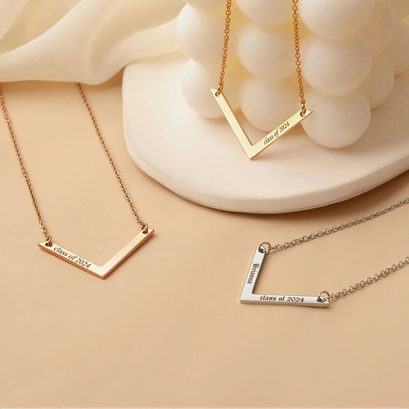Best Friend Graduation Gift - Personalized Graduation Necklace with Name - Custom Class of 2024 High School, College Graduation Gift