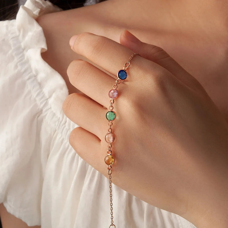 Grandma Gift Family Birthstone Custom Jewelry - Personalzied Birthstone Bracelet - Custom Bracelet - Mothers Day Gifts For Grandma