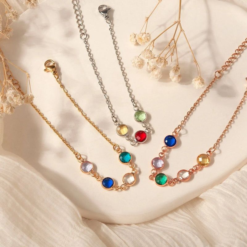 Grandma Gift Family Birthstone Custom Jewelry - Personalzied Birthstone Bracelet - Custom Bracelet - Mothers Day Gifts For Grandma