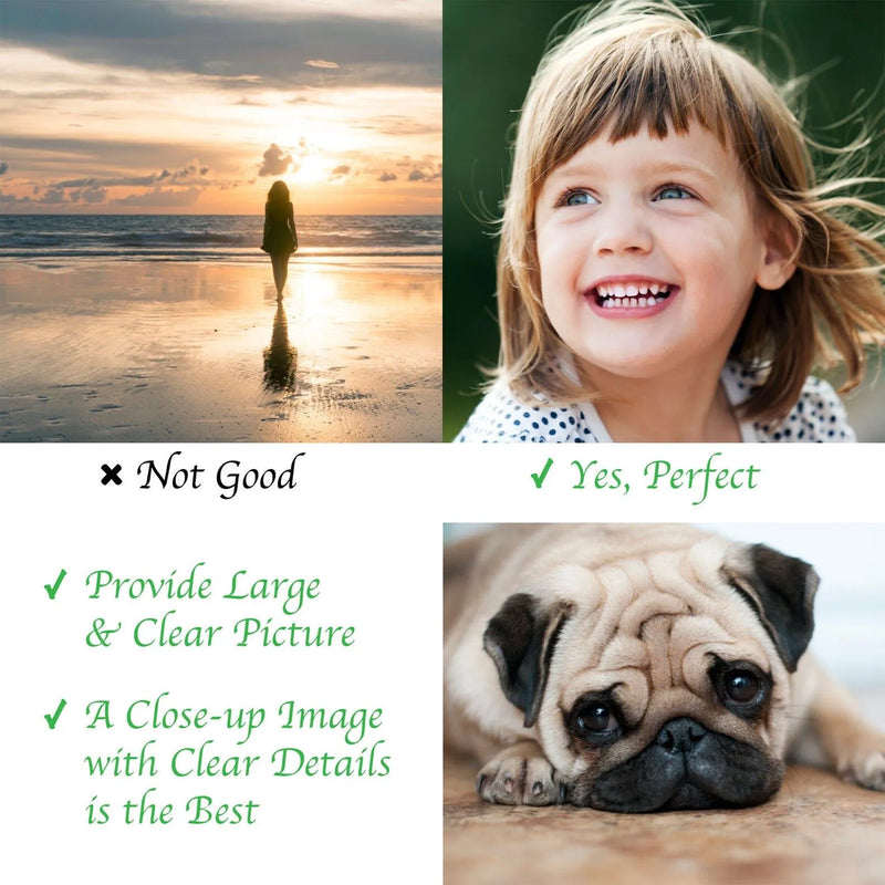 Mothers Day Gifts For Grandma - Pet Portrait Custom - Engraved Your Pet Portrait Necklace - Pet Mini Charms Necklace for Pet Lover