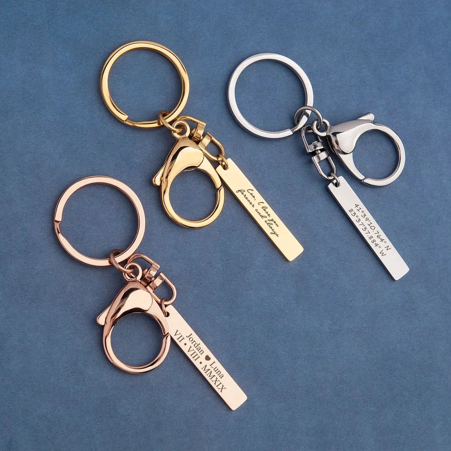 Memorial Gift Custom Fingerprint Keychain - Personalized Handwriting Keychain - Stainless Steel Keychain Vertical Bar Keychain Gifts for Dad