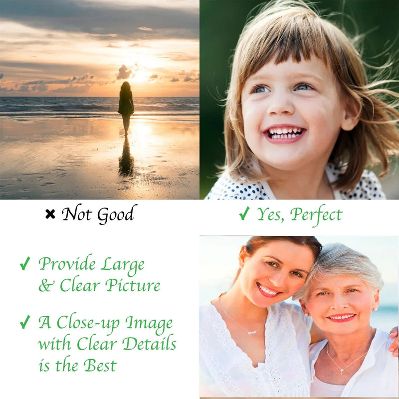 Gift For Mom - Photo Engraved Necklace - Mother and Daughter Photo Necklace - Mother and Child Necklace Personalized Mothers Day Portrait