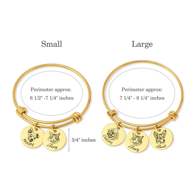 Pet Bracelet Personalized - Pet Memorial Bracelet with Angel Wing Charm - Custom Pet Memorial Jewelry Mothers Day Gift for Grandma