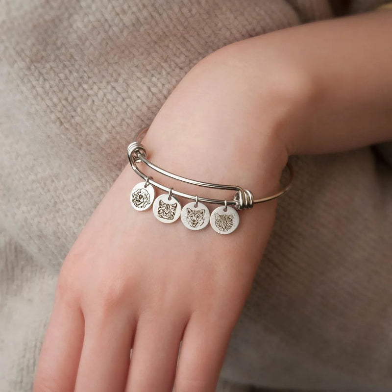 Pet Bracelet Personalized - Pet Portrait Custom - Dog Memorial Bracelet - Custom Bracelets Handmade Gift Dog Mom Cat Mom Mothers Day Gifts