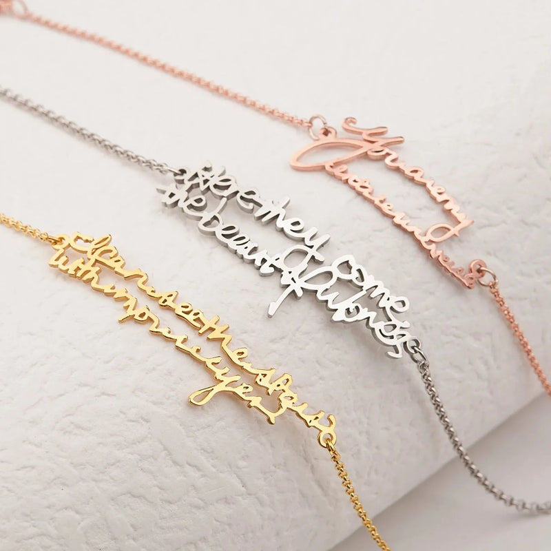 Handwriting Bracelet - Custom Actual Handwriting Jewelry - Handwriting Keepsake Personalized Memorial Gift - Grandma Gift Mom Gift