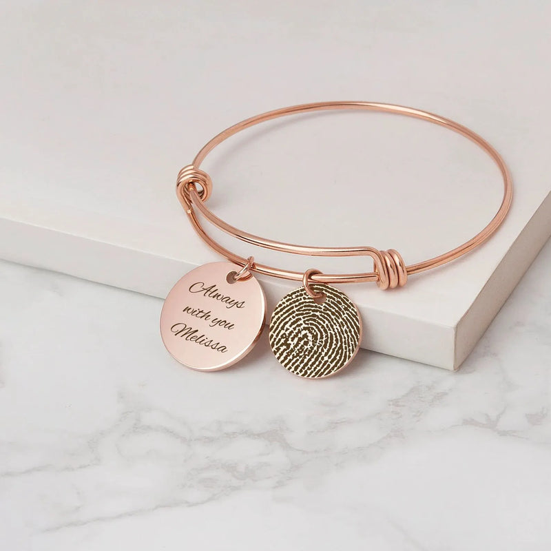 Baby Feet Jewelry Personalized - Engraved Actual Footprint Bracelet - Custom Footprint Bracelet - New Mom Bracelet First Mothers Day Gift