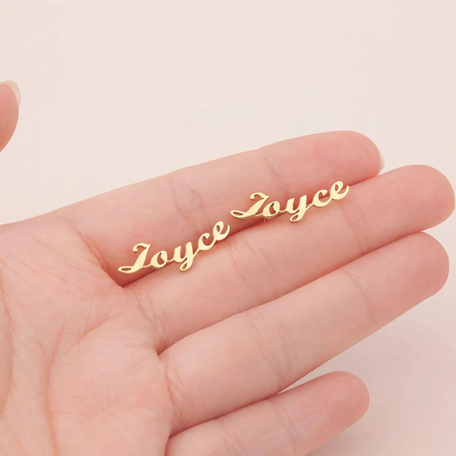 Custom Earrings Gold - Name Earrings - Minimalist Earrings - Personalized Your Name Jewelry - Stud Earring Gift For Her