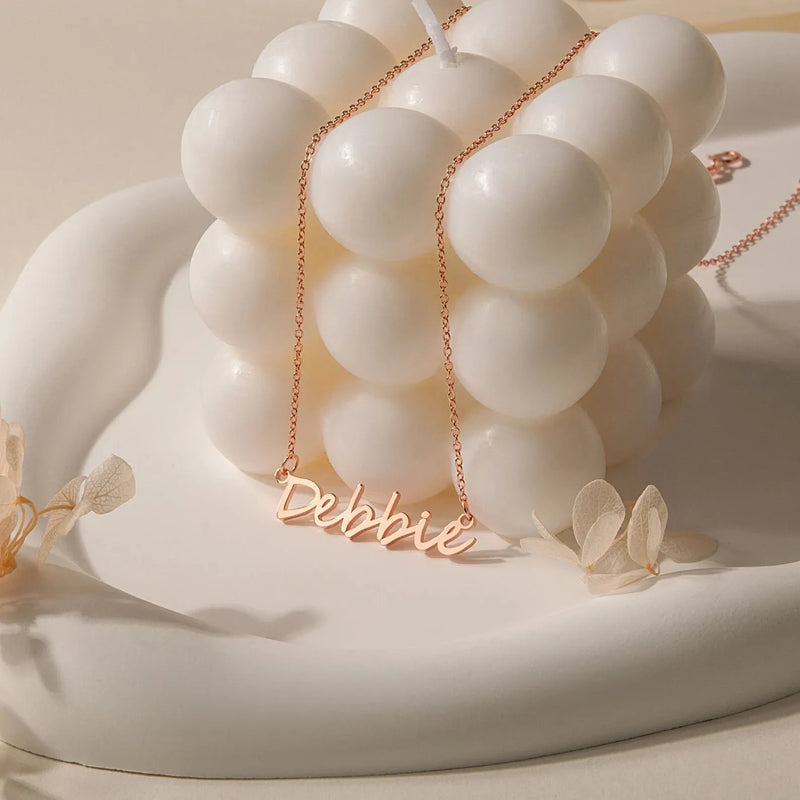 Custom 18K Gold Plated Name Necklace - Personalized Name Jewelry - Perfect Gift for Her -Handmade Jewelry Mother's Day Gift