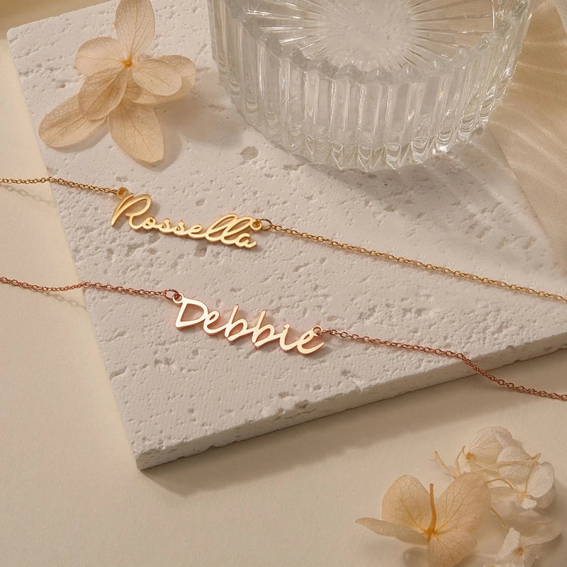 Custom 18K Gold Plated Name Necklace - Personalized Name Jewelry - Perfect Gift for Her -Handmade Jewelry Mother's Day Gift