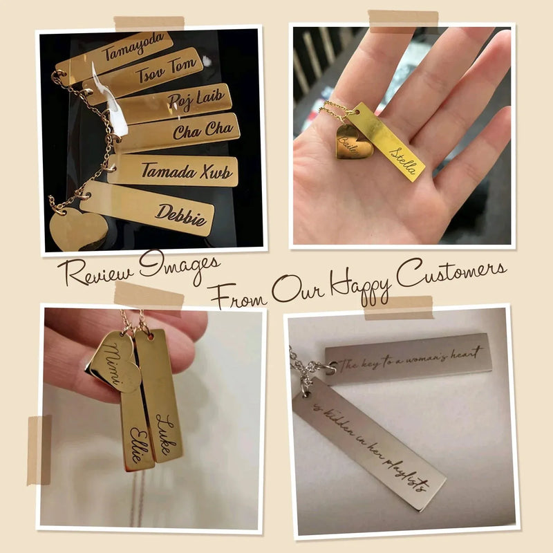 Mom Jewelry with Kids Name - Custom Name Necklace Mom Necklace - Engraved Necklace Multiple Names - Personalized Mothers Day Gift for Her