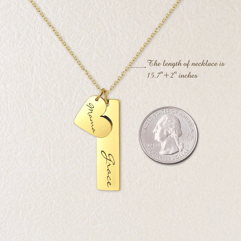 Mom Jewelry with Kids Name - Custom Name Necklace Mom Necklace - Engraved Necklace Multiple Names - Personalized Mothers Day Gift for Her