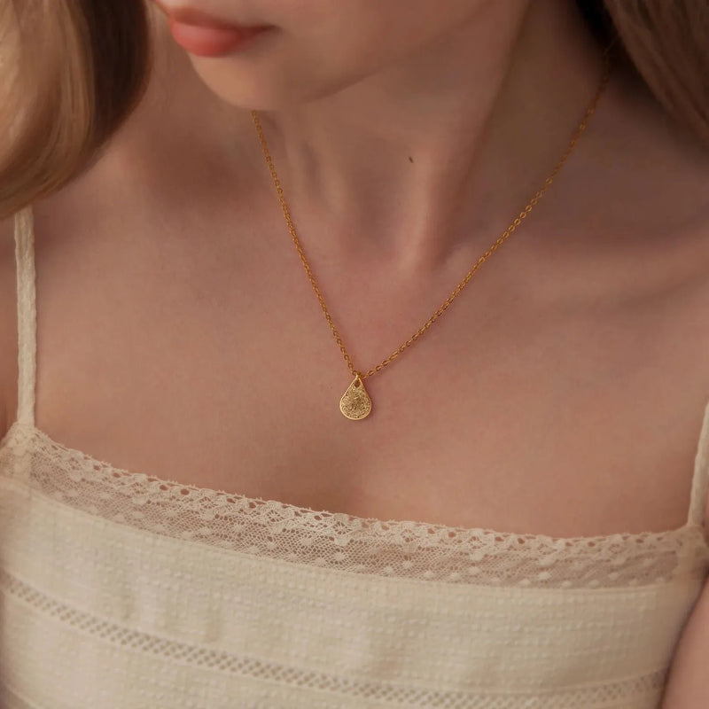 Memorial Jewelry - Teardrop Fingerprint Necklace - Actual Fingerprint Jewelry - Handwriting Necklace - Memroial Gift for Her