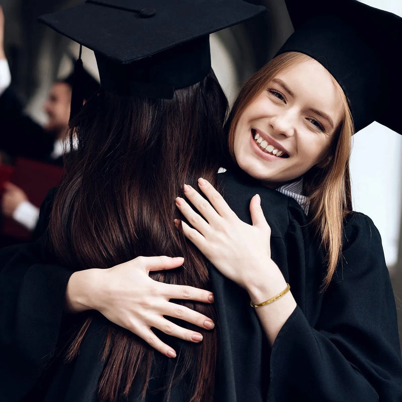 Graduation Gifts for Her - Graduation Gift Bracelet Class of 2024 - College Graduation Gift Cuff Bracelet - Graduation Bracelet