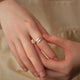 New Mom Gift - Dainty Name Ring - Custom Baby and Mom Name Ring - Personalized Ring - Twist Wrap Ring - First Mothers Day Gift