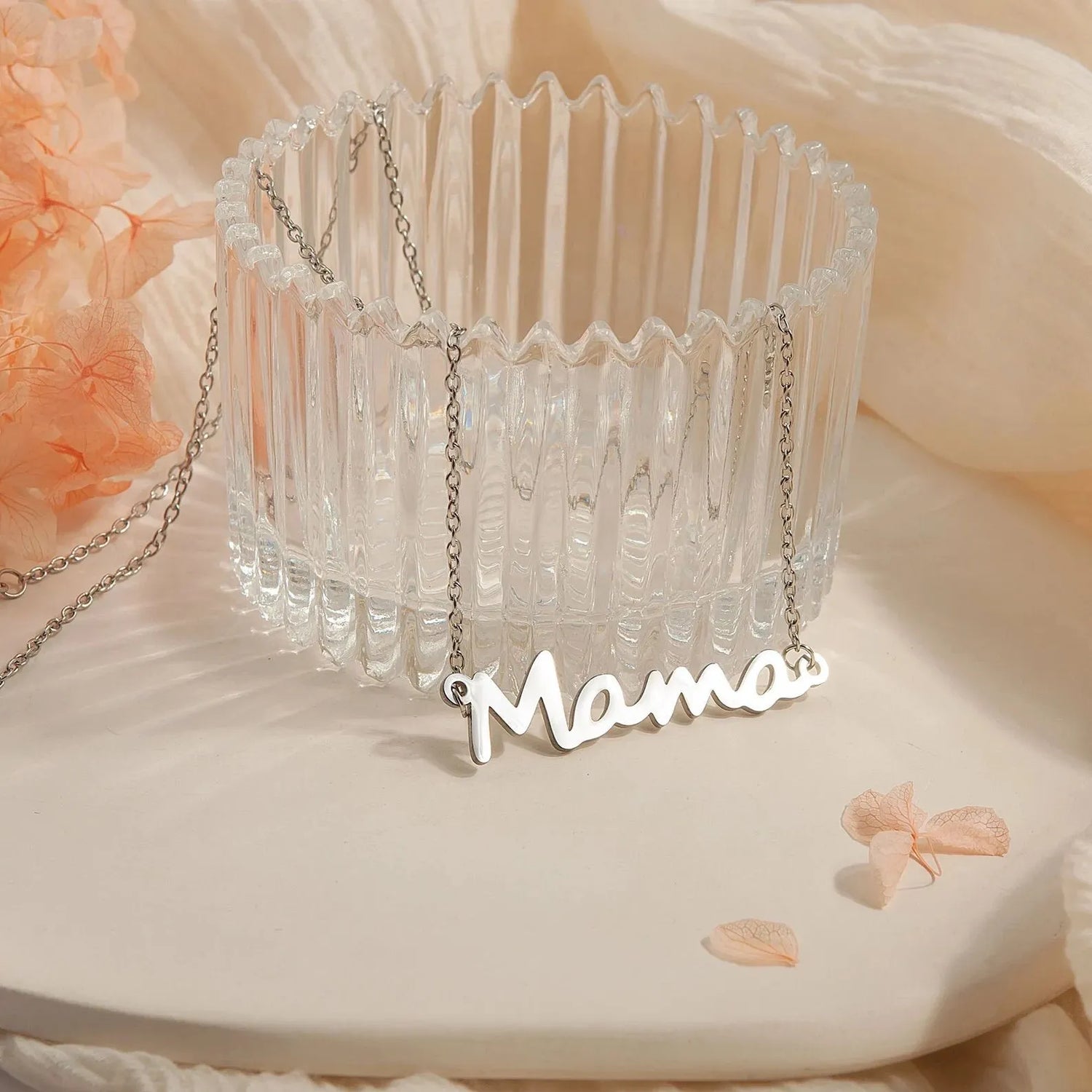 Mama Necklace Handmade Personalized Gift from Daughter - Mom Necklace in Gold, Rose Gold Minimalist Jewelry - Mother in Law Gifts