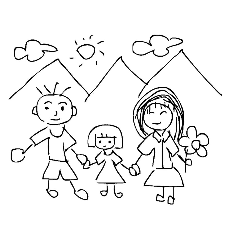 Fathers Day Gift from Kids - Custom Actual Kids Drawing Keychain - Engraved Drawing Keychain - Dad Gift Grandpa Gift