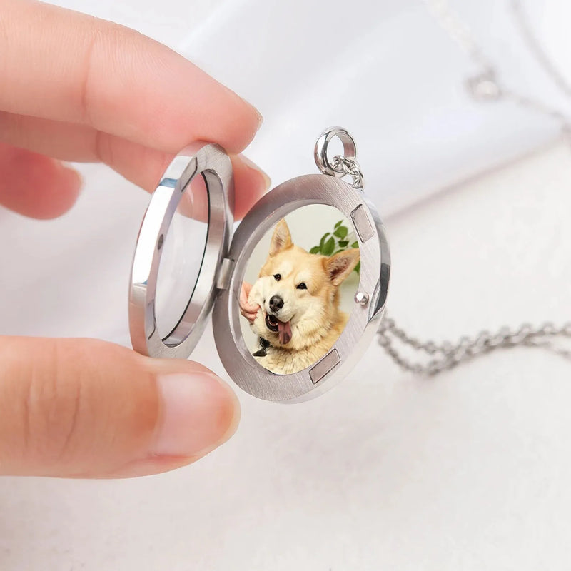 Gifts for Grandma - Pets Locket Necklace - Locket Necklace With Photo - Locket Necklace Personalized - Dog Memorial Gift