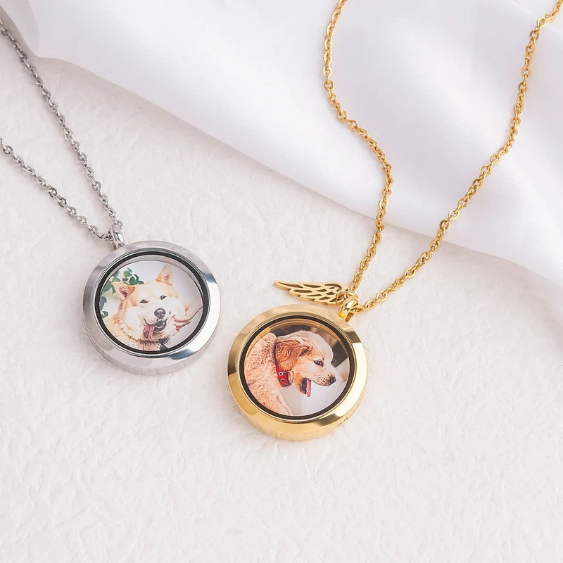 Gifts for Grandma - Pets Locket Necklace - Locket Necklace With Photo - Locket Necklace Personalized - Dog Memorial Gift