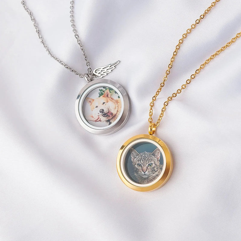 Gifts for Grandma - Pets Locket Necklace - Locket Necklace With Photo - Locket Necklace Personalized - Dog Memorial Gift