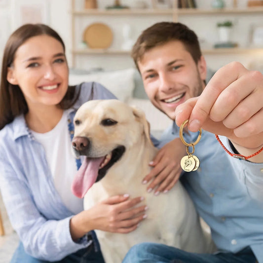 Personalized Dog Keychain - Custom Dog Portrait Keychain - Pet Keychain Dog Memorial Keychain - Husband Fathers Day Gift from Wife - Dog Dad