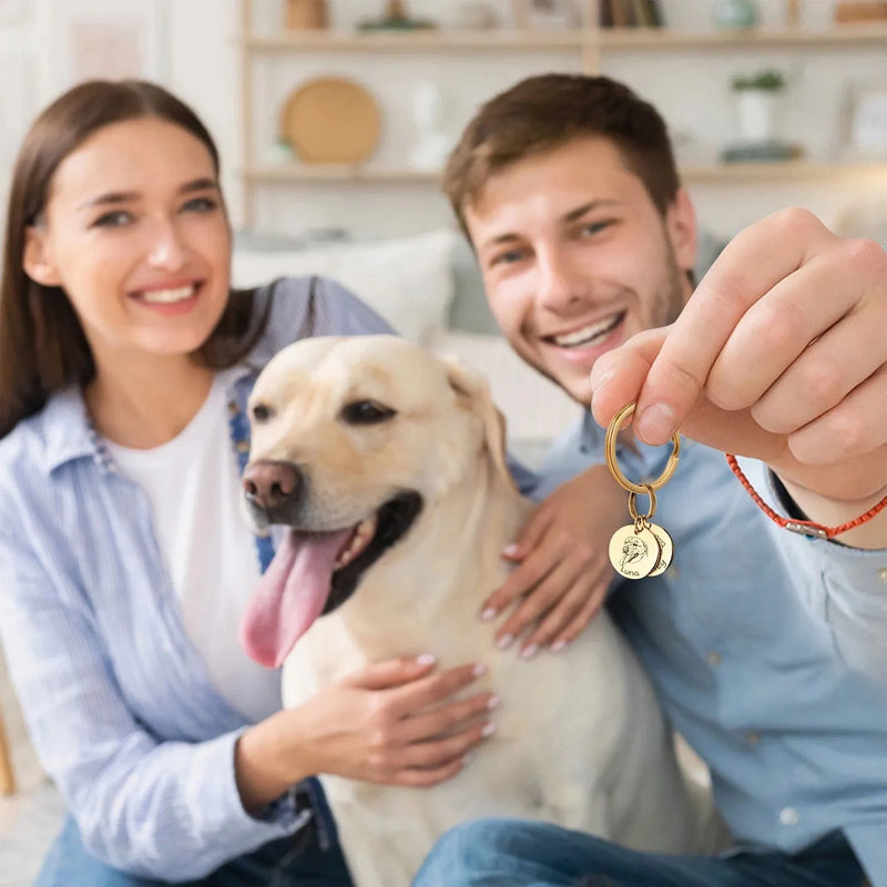 Personalized Dog Keychain - Custom Dog Portrait Keychain - Pet Keychain Dog Memorial Keychain - Husband Fathers Day Gift from Wife - Dog Dad