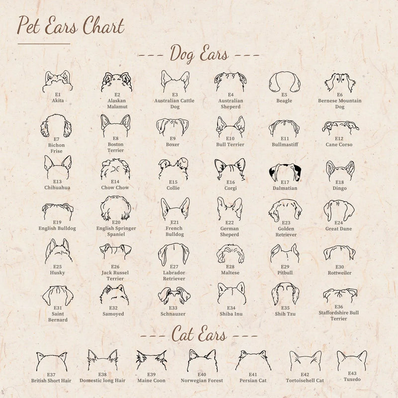 Dog Necklace for Women - Personalized Dog Ears Necklace with Name - Dog Ears Necklace - Dog Name Necklace - Pet Memorial Jewelry