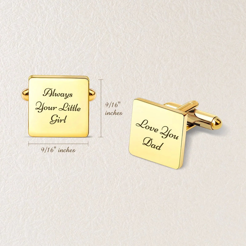 Father of the Bride Gift - Engraved Cufflinks - Cufflinks for Father - Personalized Custom Cufflinks - Always Your Little Girl Cufflinks