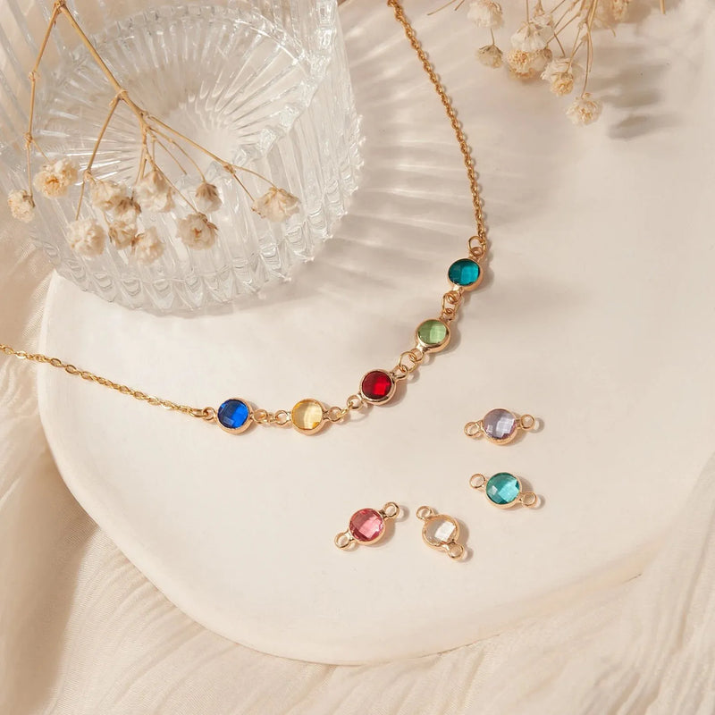 Grandma Necklace - Family Birthstone Necklace Custom - Personalized Mothers Day Jewelry Grandma Gift - Multi-Birthstone Necklace Mothers Day