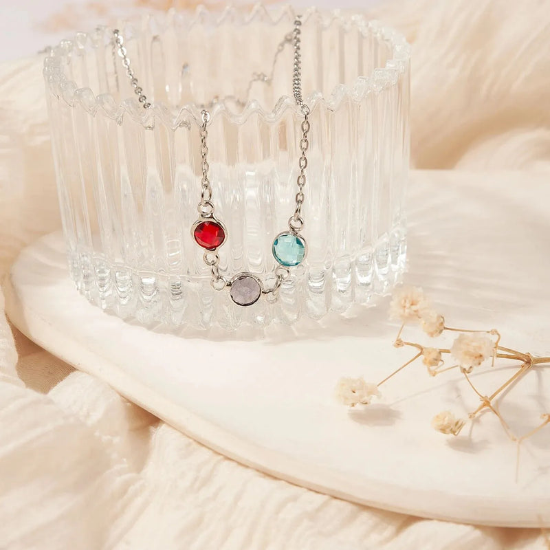 Grandma Necklace - Family Birthstone Necklace Custom - Personalized Mothers Day Jewelry Grandma Gift - Multi-Birthstone Necklace Mothers Day