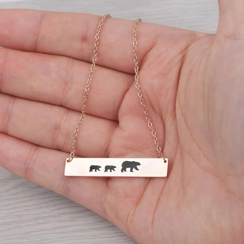 Custom Mama Bear Necklace - Personalized Mama Bear Necklace with Cubs - Mom Necklace First Mothers Day Gift - New Mom Gift