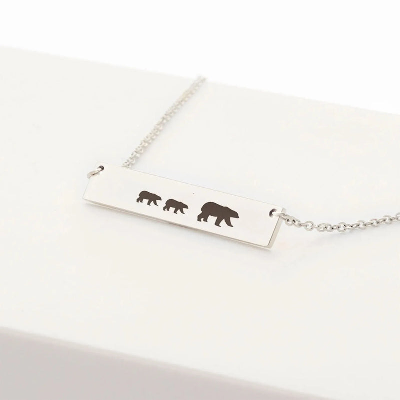 Custom Mama Bear Necklace - Personalized Mama Bear Necklace with Cubs - Mom Necklace First Mothers Day Gift - New Mom Gift