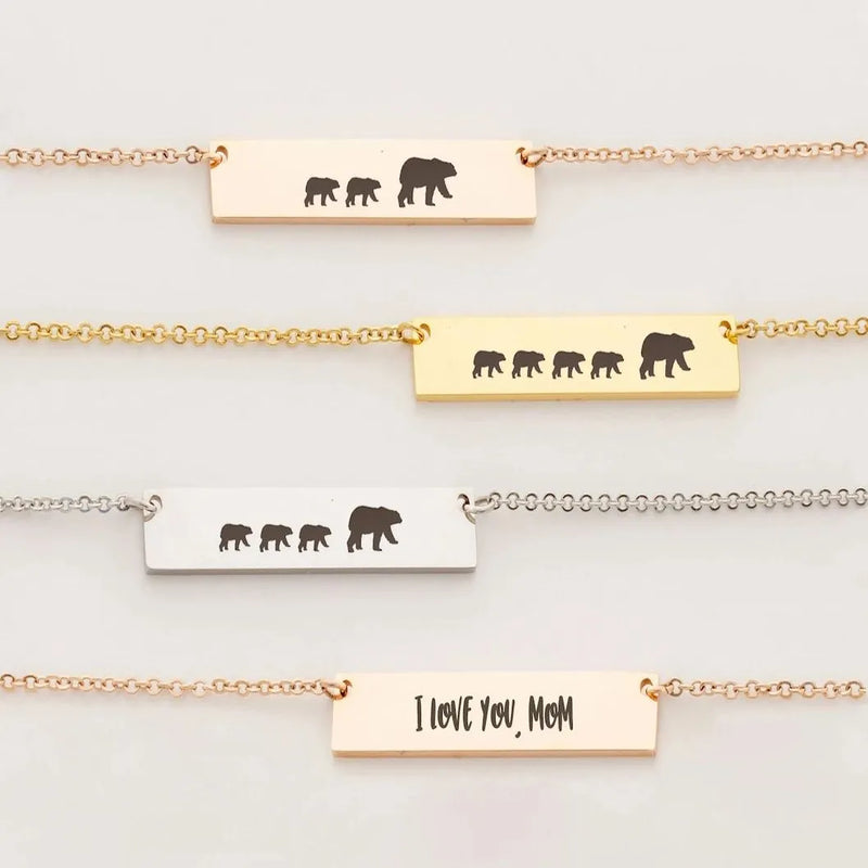 Custom Mama Bear Necklace - Personalized Mama Bear Necklace with Cubs - Mom Necklace First Mothers Day Gift - New Mom Gift