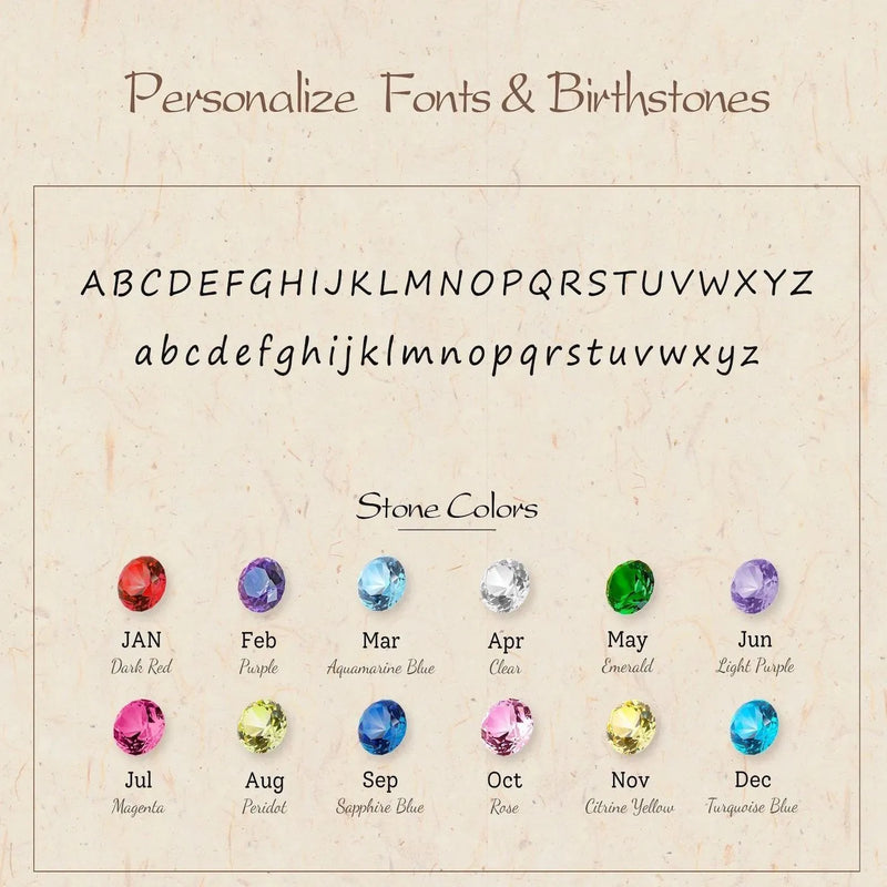 Ring for Women - Personalized Initial Birthstone Ring - Tiny Letter Ring - Dainty Initial Ring in Rose Gold, Gold, Sterling Silver