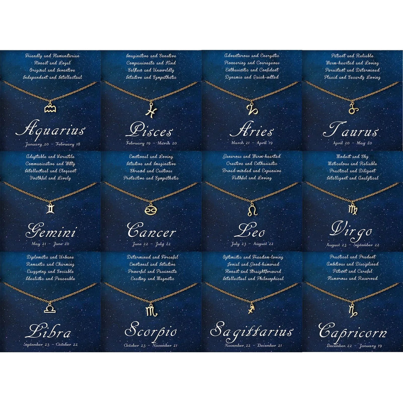 Tiny Constellation Necklace - Horoscope Necklace - Birthday Astrology Necklace - Minimalist Necklace - Best Birthday Gifts for Friend