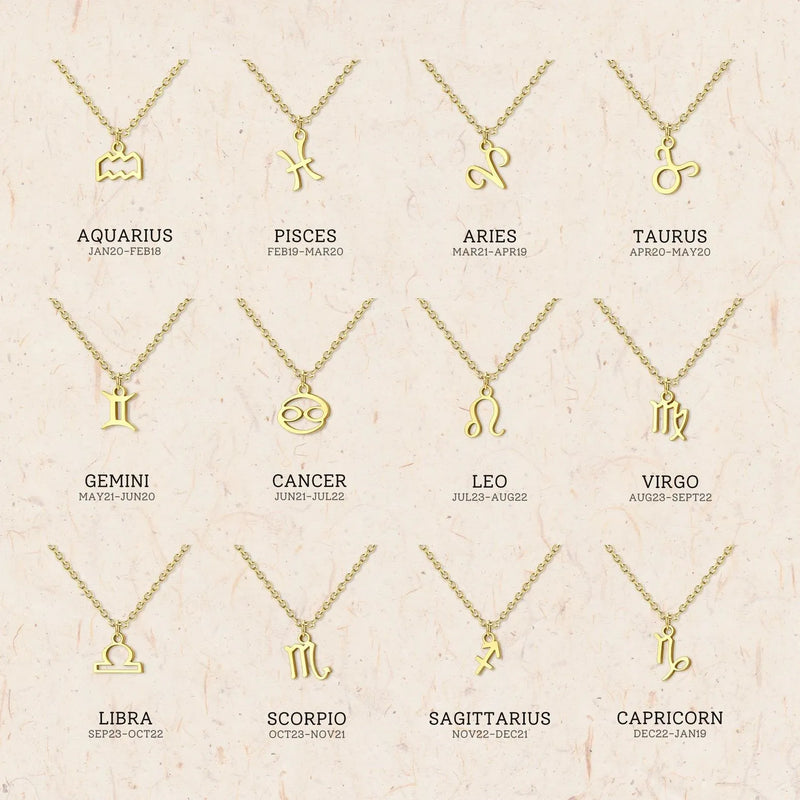 Tiny Constellation Necklace - Horoscope Necklace - Birthday Astrology Necklace - Minimalist Necklace - Best Birthday Gifts for Friend