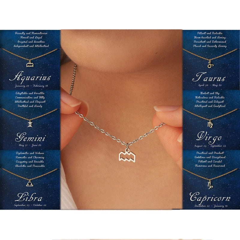 Tiny Constellation Necklace - Horoscope Necklace - Birthday Astrology Necklace - Minimalist Necklace - Best Birthday Gifts for Friend
