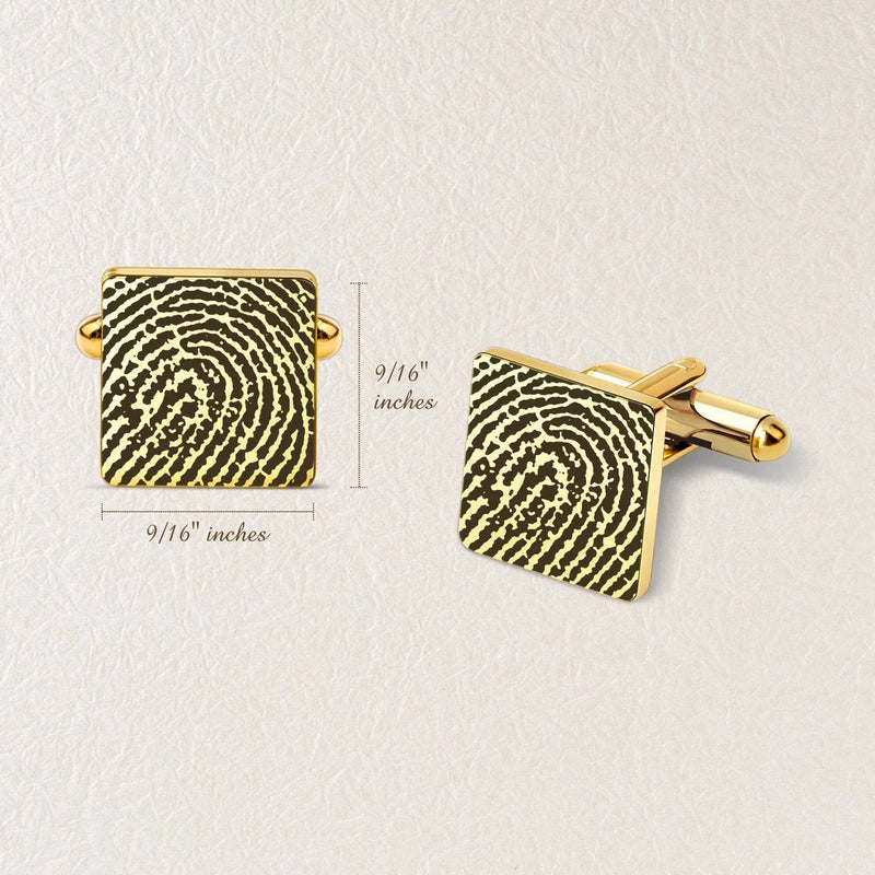 Mens Memorial Gift - Fingerprint Cufflinks - Engraved Cufflinks Actual Signature - Handwriting Cufflinks - Personalized Gifts