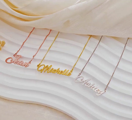 Custom 18K Gold Plated Name Necklace - Personalized Name Jewelry - Perfect Gift for Her -Handmade Jewelry Mother's Day Gift