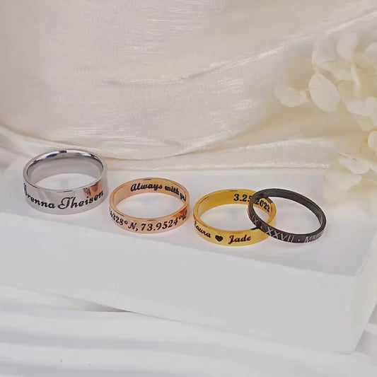 Best Friend Graduation Gift - Sister Ring for 2 - Best Friend Gift - Engraved Ring - Custom Ring for Soul Sister - Sister Gift